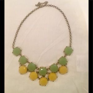 Green and yellow bling necklace